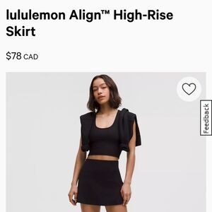 Lululemon Black Align Skirt